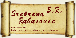 Srebrena Rabasović vizit kartica